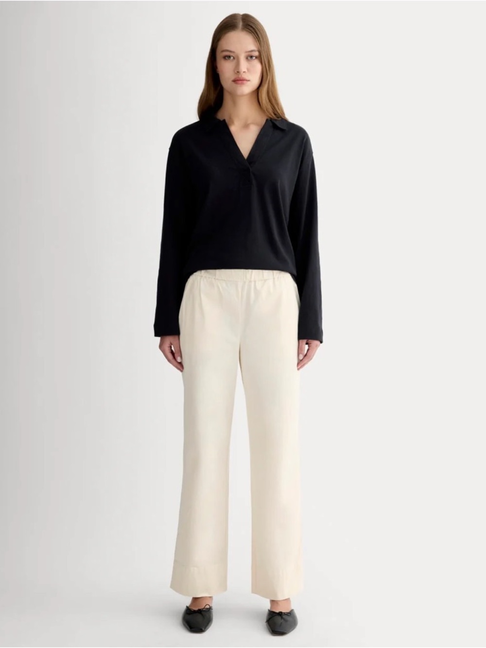 Everlane Easy pants in cream